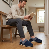 Men’s Plush Winter Slippers – Soft, Warm Indoor Shoes with Non-Slip Rubber Soles