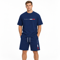 Men's Summer Tracksuit Set - 2-Piece Short Sleeve O-Neck Running Suit Plus Size T-shirt