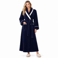 Men's Oversized Fleece Bathrobe - Coral Flannel Kimono Robe for Couples