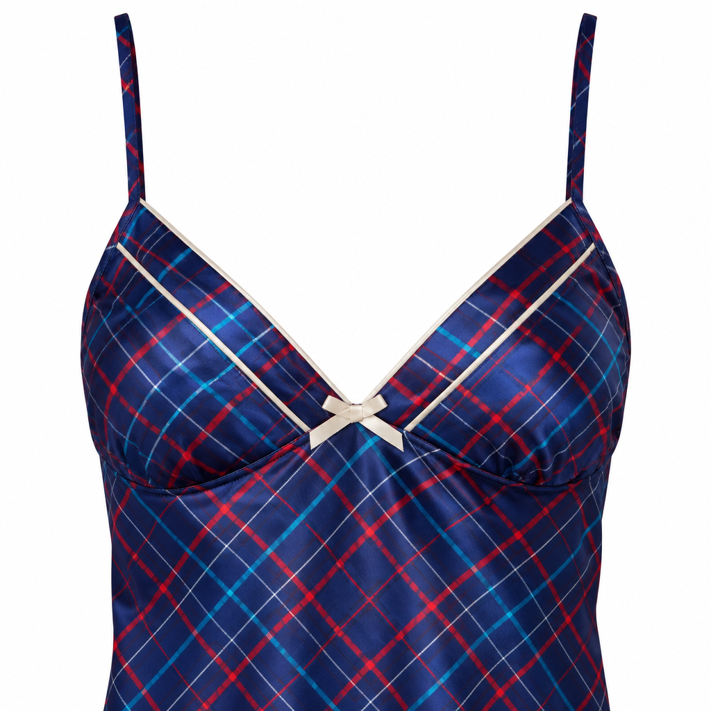 Ladies Satin Chemise Size 8 to 20 in Petit Fleur Print with Faggotting Trim