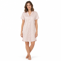 Women Satin Button Down Sleepwear Nightshirt