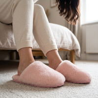 Women's Wool Slippers with Soft Shearling Lining for Cozy Winter Comfort