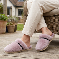 Cozy Sheepskin Winter Slippers for Women - Warm Indoor Fur Wool Slip-Ons