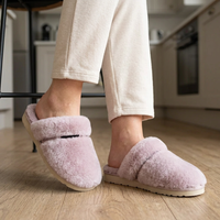 Cozy Sheepskin Winter Slippers for Women - Warm Indoor Fur Wool Slip-Ons