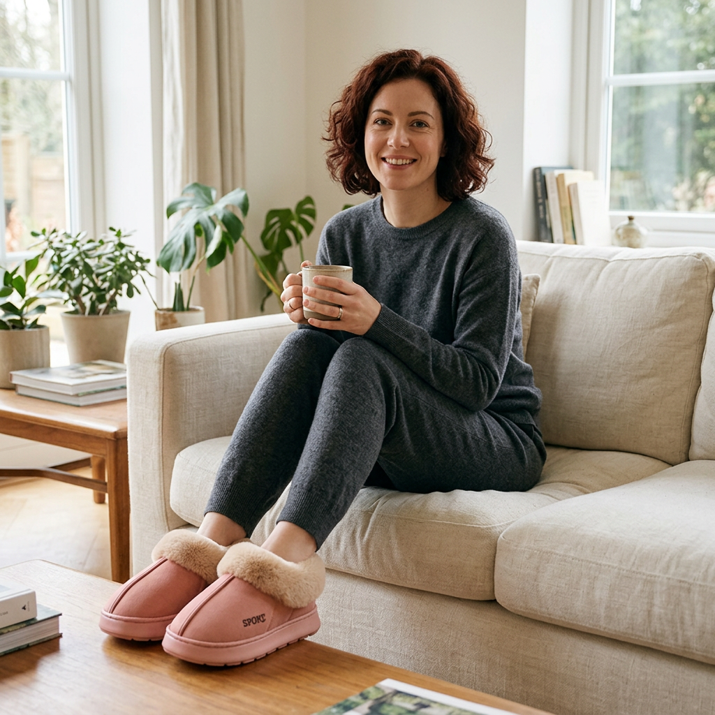 Winter Warm Plush Cotton Slippers for Cozy Comfort