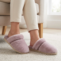Cozy Sheepskin Winter Slippers for Women - Warm Indoor Fur Wool Slip-Ons