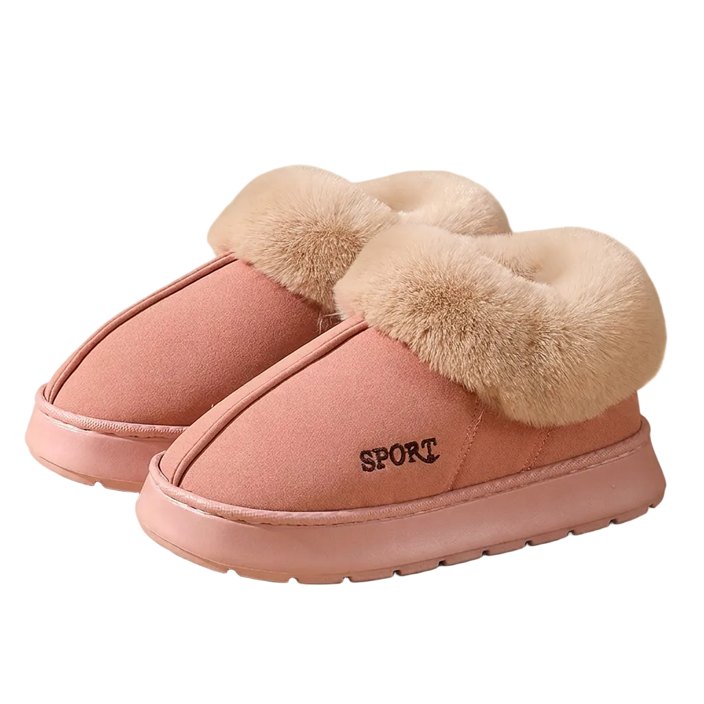 Winter Warm Plush Cotton Slippers for Cozy Comfort