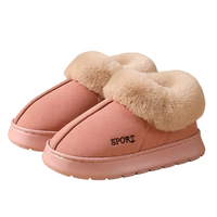 Winter Warm Plush Cotton Slippers for Cozy Comfort