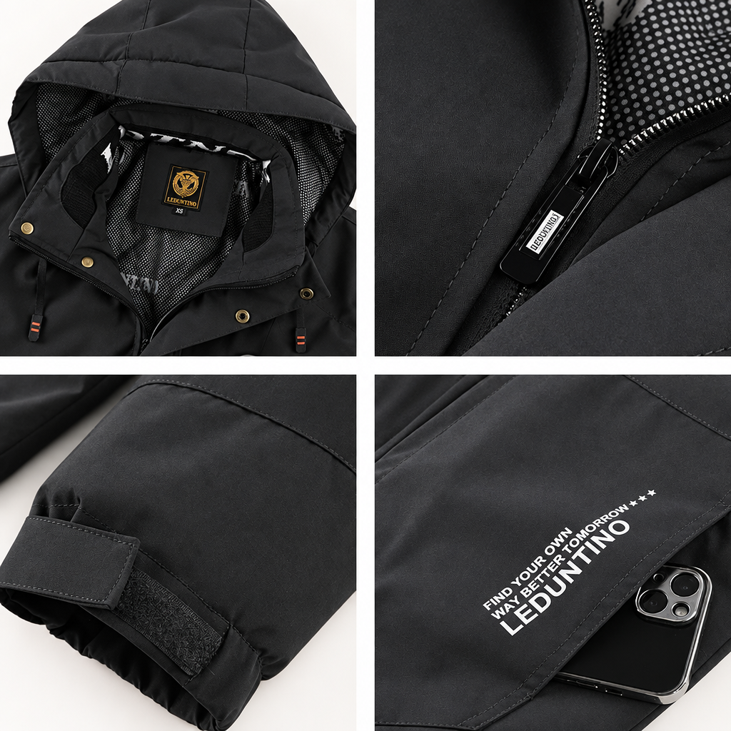 Winter heren outdoor winddichte warme reisjas met capuchon, casual modieuze sportwaterdichte klim- en trekjas herenmantel