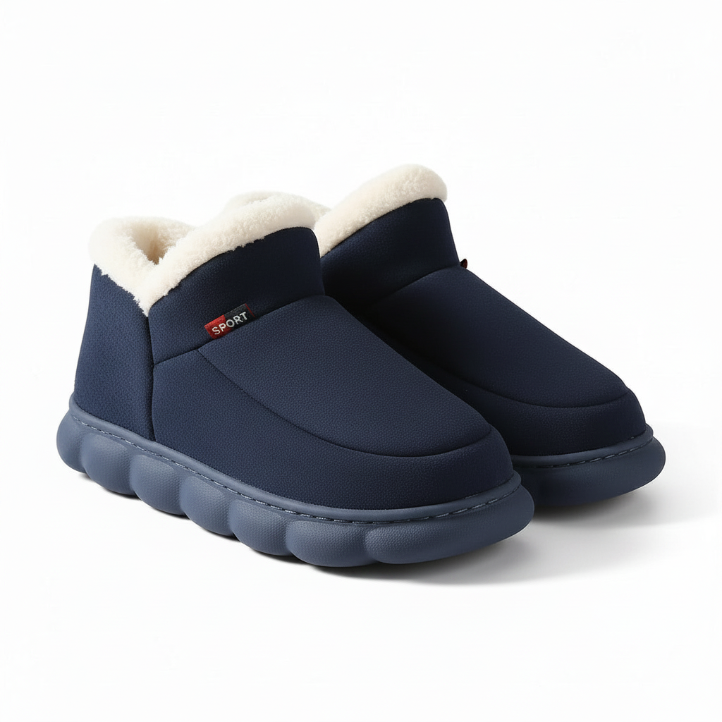 Bebealy Winter Men Slippers - Cozy and Stylish Indoor-Outdoor House Shoes