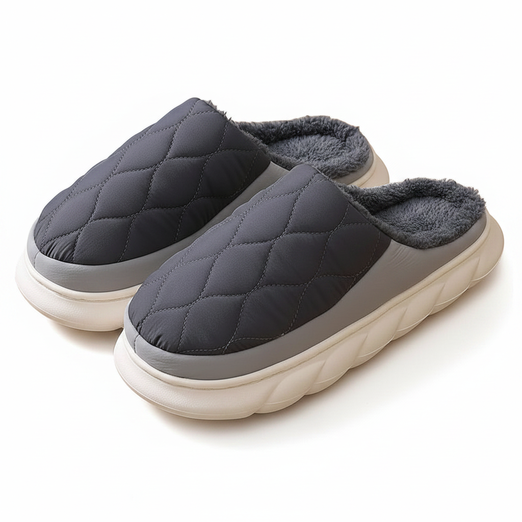 Bebealy Winter Men Slippers - Cozy and Stylish Indoor-Outdoor House Shoes