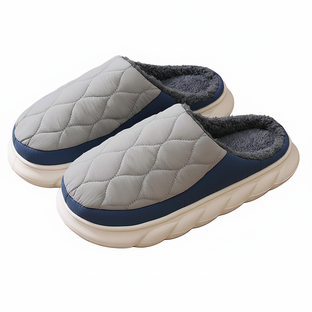 Bebealy Winter Men Slippers - Cozy and Stylish Indoor-Outdoor House Shoes