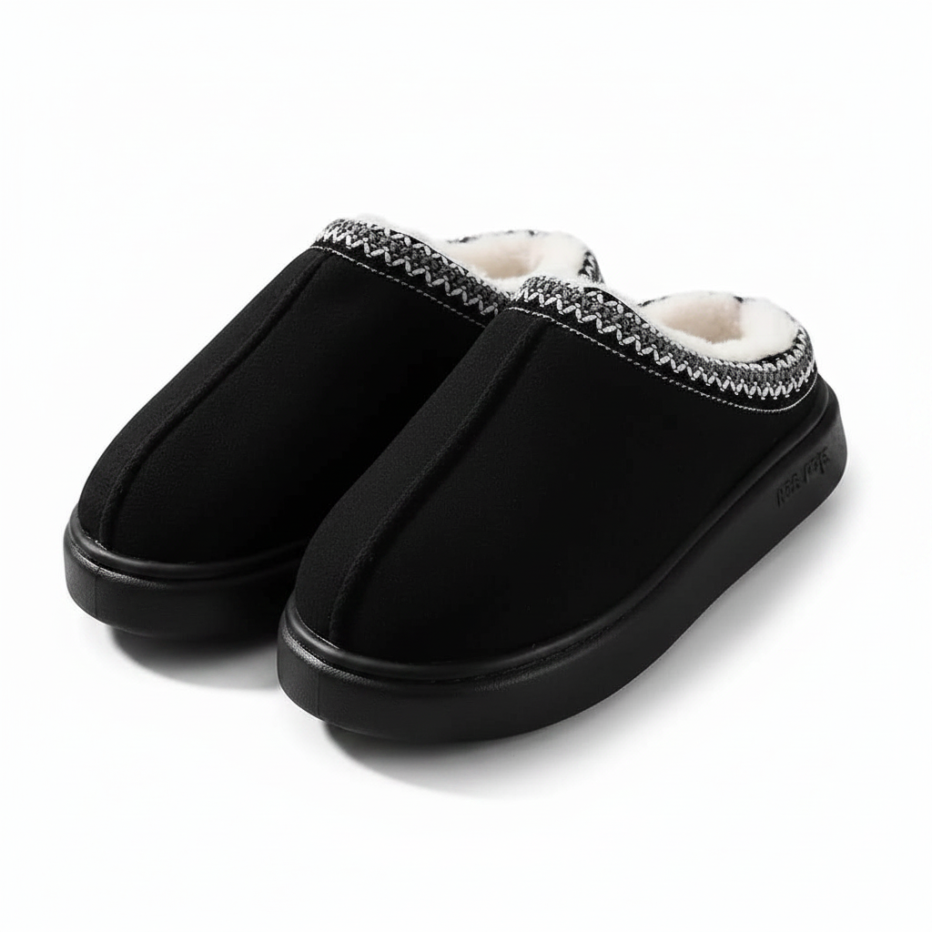 Men's Faux Suede Home Slippers - Comfortable & Stylish Indoor Footwear