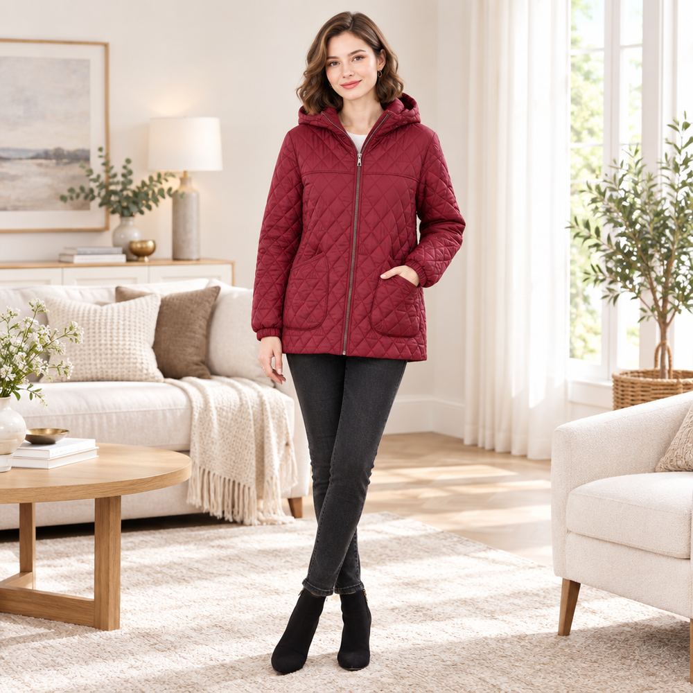 Elevate Your Winter Style with Our Women's Winter Quilted Jacket