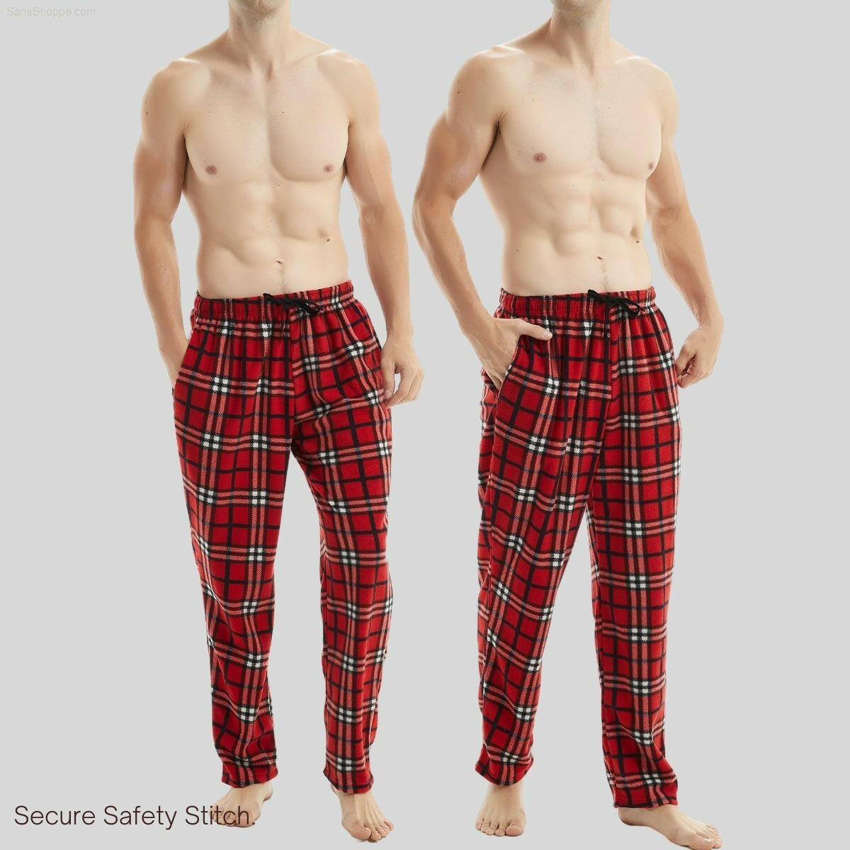 Mens Fleece Tartan Check Pj Pyjama Pants Lounge Wear Soft Bottoms Trousers  SXXL  eBay