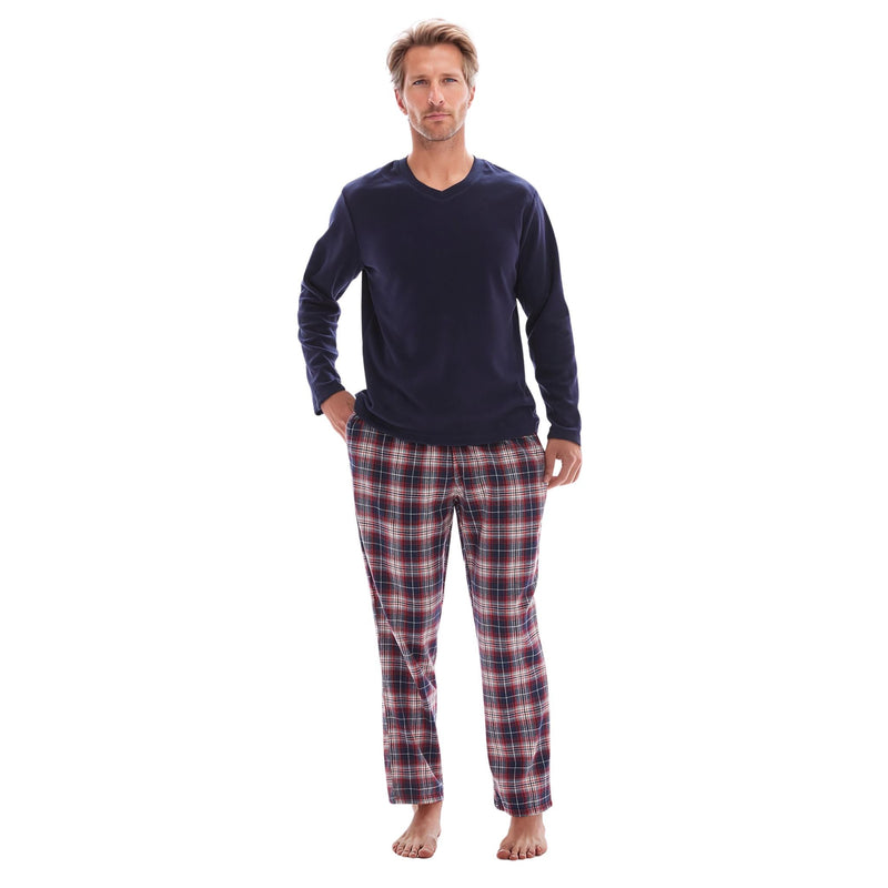 Pyjama Sets Long Sleeve Fleece Top Flannelette Pajama Pants - SaneShoppe