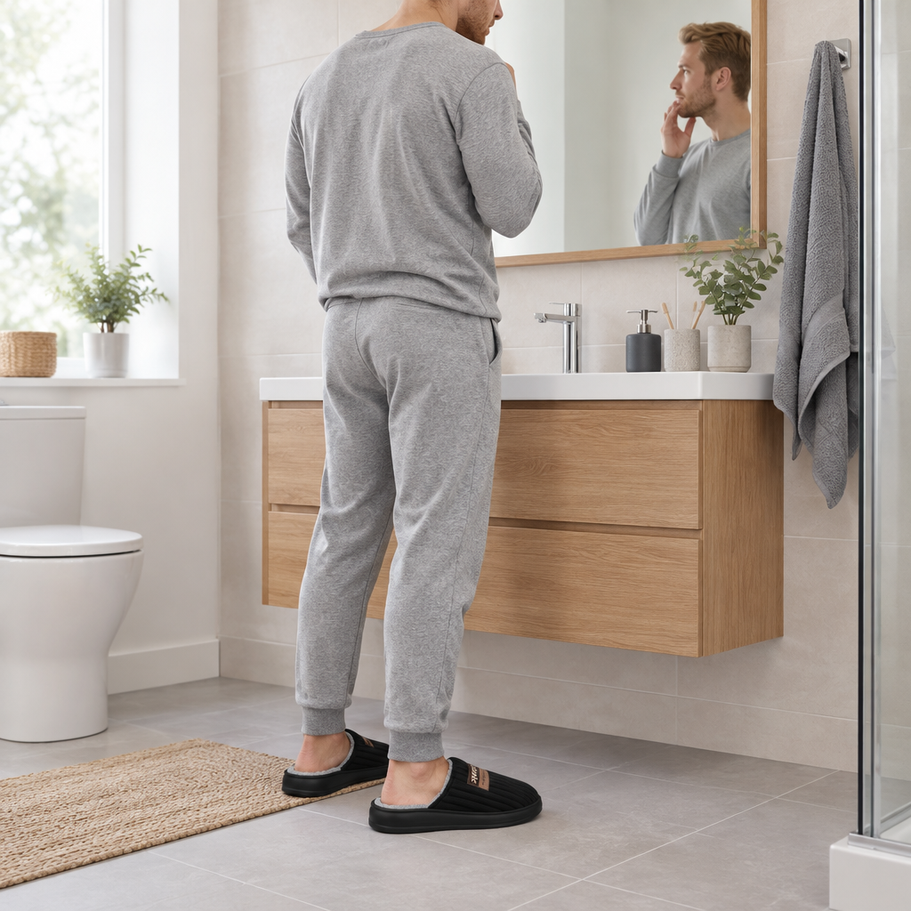 Experience Ultimate Comfort with Men's Winter Suede Slippers