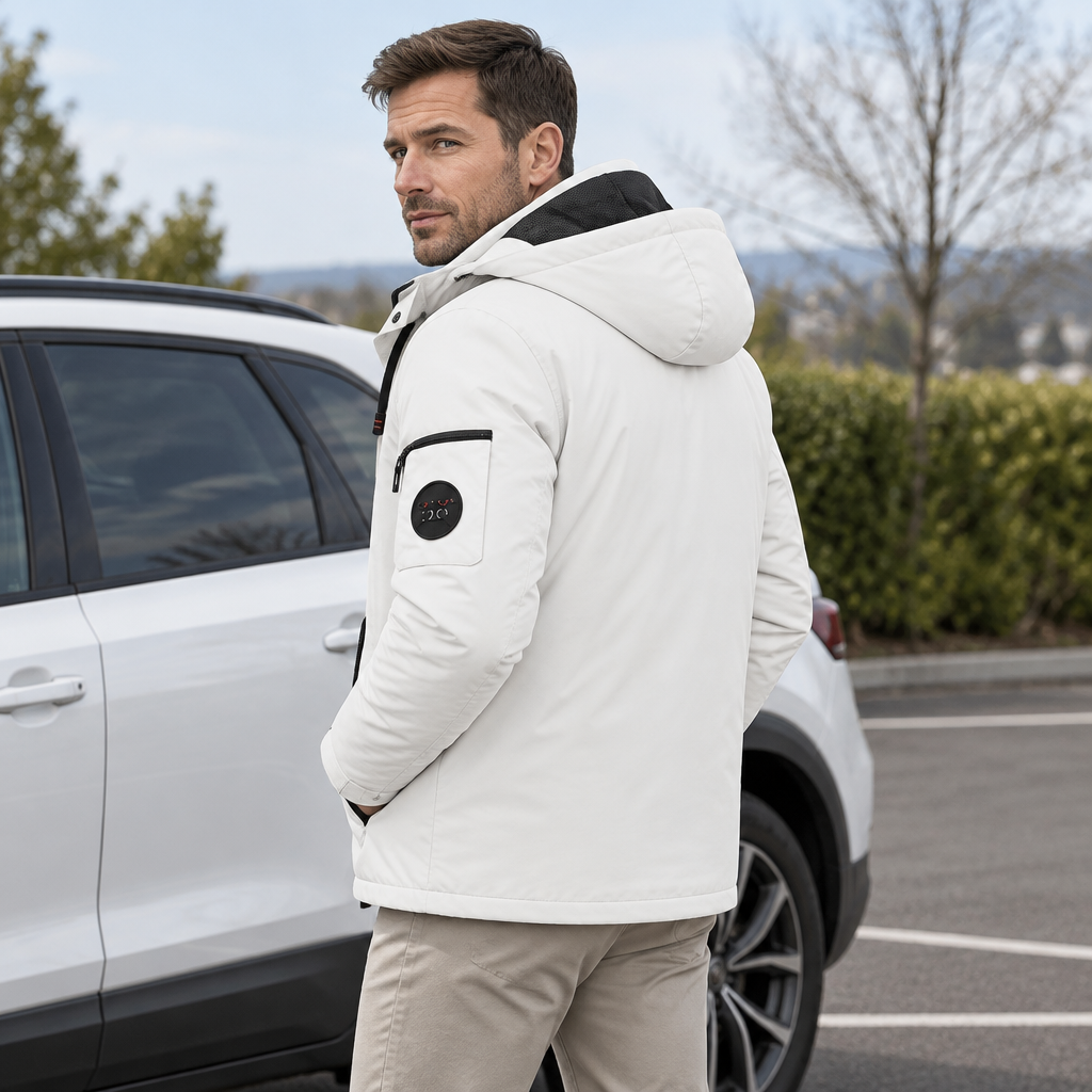 Winter heren outdoor winddichte warme reisjas met capuchon, casual modieuze sportwaterdichte klim- en trekjas herenmantel