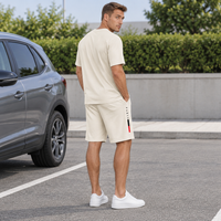 Men's Summer Tracksuit Set - 2-Piece Short Sleeve O-Neck Running Suit Plus Size T-shirt