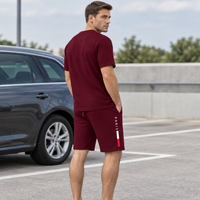 Men's Summer Tracksuit Set - 2-Piece Short Sleeve O-Neck Running Suit Plus Size T-shirt
