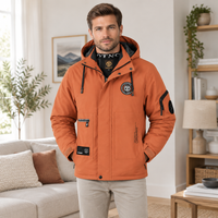 Winter heren outdoor winddichte warme reisjas met capuchon, casual modieuze sportwaterdichte klim- en trekjas herenmantel