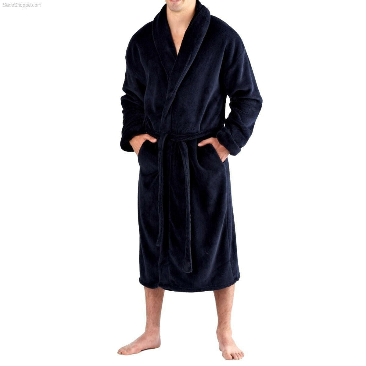 Mens Dressing Gowns Poly Cotton holiday hospital Summer Lightweight plain |  eBay