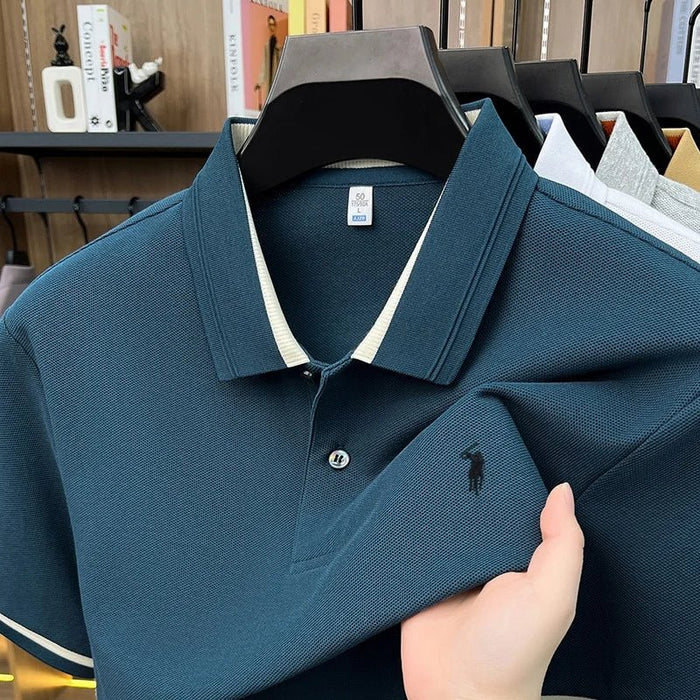 SaneShoppe - 100% cotton fashionable T-shirt summer new men's short sleeve luxury custom designer brand Pony embroidery best - selling golf top