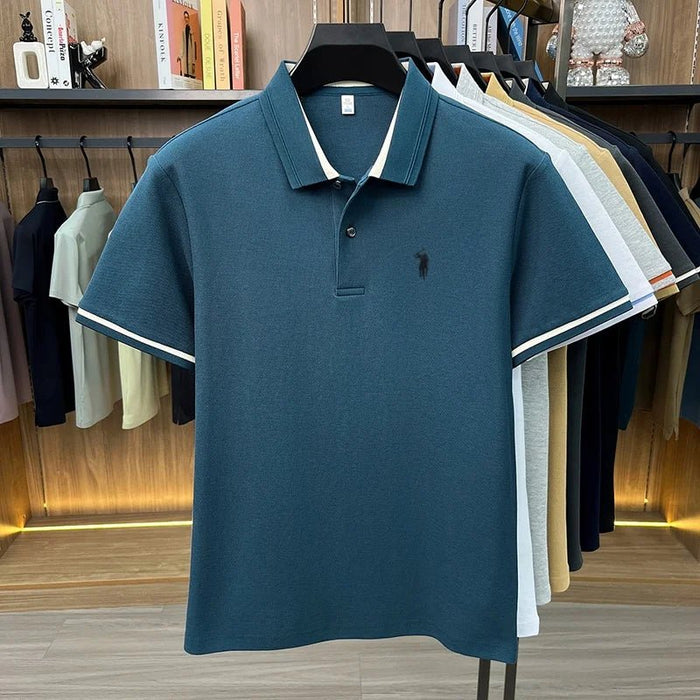 SaneShoppe - 100% cotton fashionable T-shirt summer new men's short sleeve luxury custom designer brand Pony embroidery best - selling golf top