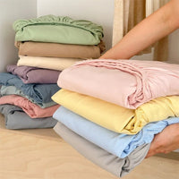 SaneShoppe - 100% Cotton Fitted Sheet with Elastic Bands Non Slip Adjustable Mattress Covers for Single Double King Queen Bed 100/160/140/200