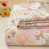 SaneShoppe-Floral Printed 100% Cotton Bed Sheet Set - Single, Double, King Sizes Available