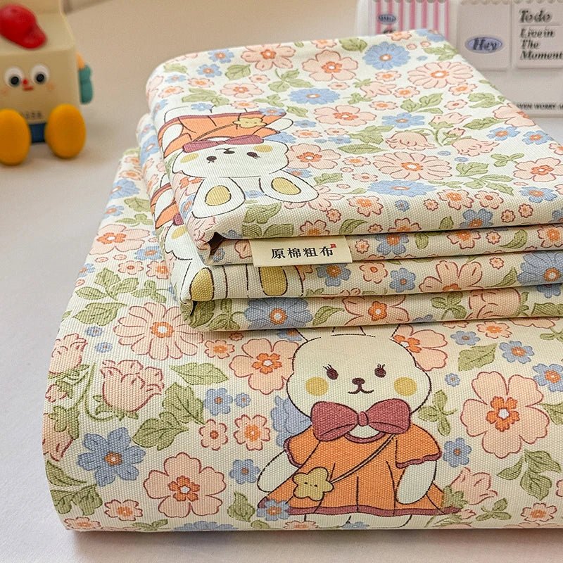 SaneShoppe-Floral Printed 100% Cotton Bed Sheet Set - Single, Double, King Sizes Available