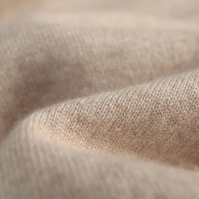 SaneShoppe - 100% high - quality cashmere men's autumn and winter pullover, semi high neck classic versatile warm sweater jacket