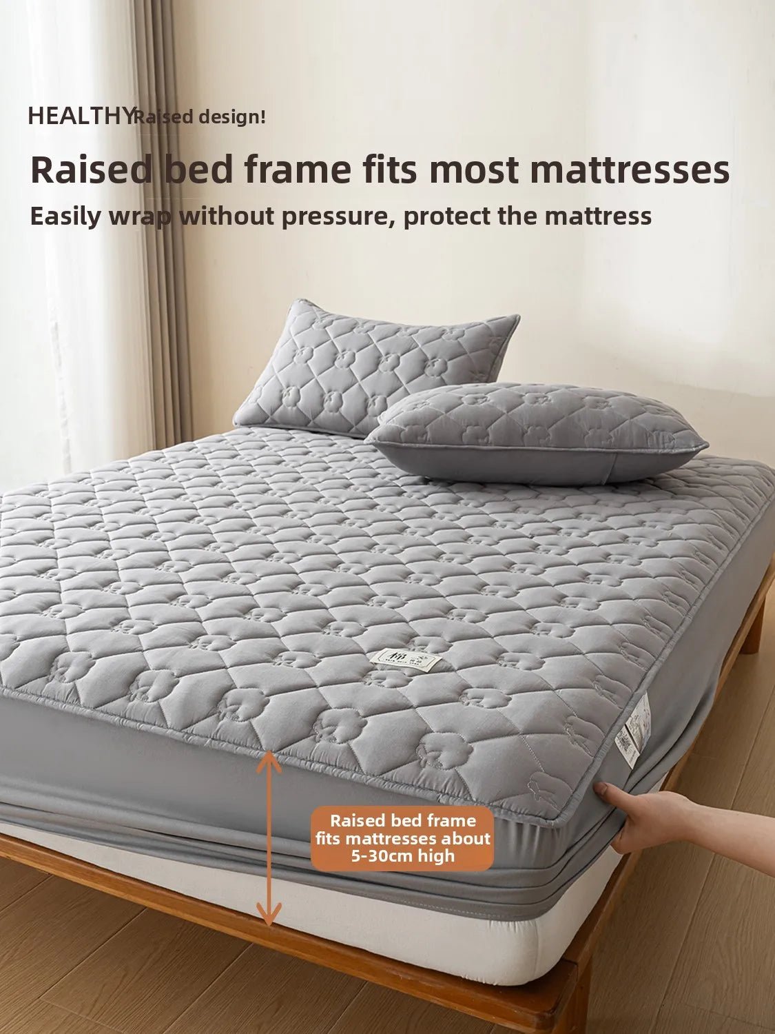SaneShoppe-2026 Model Cotton Quilt Cover Set - Single Piece Bedding Set with Mattress Protector