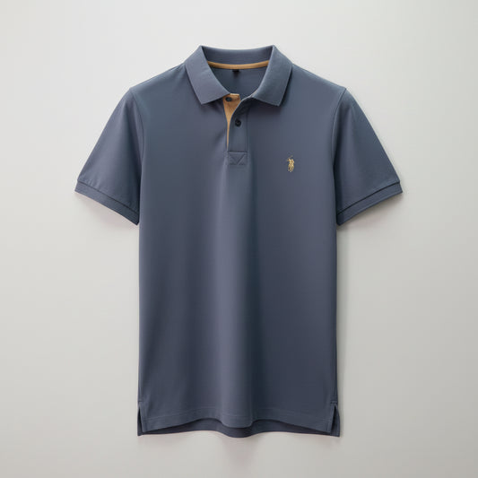 SaneShoppe-Luxury Men's Cotton Polo Shirt with Embroidered Horse Logo