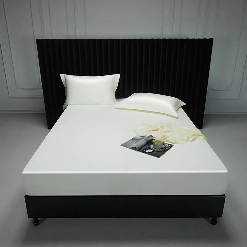 SaneShoppe-Luxury 1000TC Egyptian Cotton Fitted Sheet Solid Color Mattress Cover 160x200