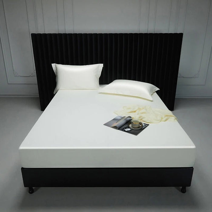 SaneShoppe-Luxury 1000TC Egyptian Cotton Fitted Sheet Solid Color Mattress Cover 160x200