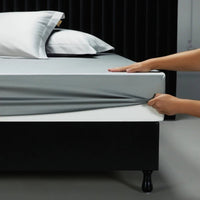 SaneShoppe-Luxury 1000TC Egyptian Cotton Fitted Sheet Solid Color Mattress Cover 160x200