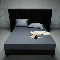 SaneShoppe-Luxury 1000TC Egyptian Cotton Fitted Sheet Solid Color Mattress Cover 160x200