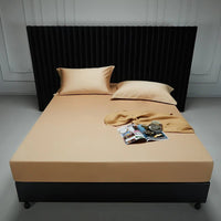 SaneShoppe-Luxury 1000TC Egyptian Cotton Fitted Sheet Solid Color Mattress Cover 160x200