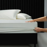 SaneShoppe-Luxury 1000TC Egyptian Cotton Fitted Sheet Solid Color Mattress Cover 160x200
