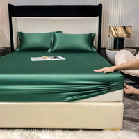 SaneShoppe - 1000TC Premium Egyptian Cotton Fitted Sheet Elastic Bed Sheet, Solid Plain Long Staple Natural Cotton Bed Sheet Pillowcases