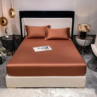 SaneShoppe - 1000TC Premium Egyptian Cotton Fitted Sheet Elastic Bed Sheet, Solid Plain Long Staple Natural Cotton Bed Sheet Pillowcases
