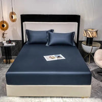 SaneShoppe - 1000TC Premium Egyptian Cotton Fitted Sheet Elastic Bed Sheet, Solid Plain Long Staple Natural Cotton Bed Sheet Pillowcases