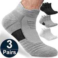 SaneShoppe - 1/3 Pairs Anti - slip Football Socks Men Cotton Sock Short Long Tube Soccer Basketball Sport Socks Breathable Deodorous Sock 39 - 45