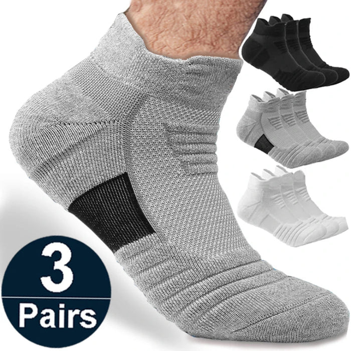 SaneShoppe - 1/3 Pairs Anti - slip Football Socks Men Cotton Sock Short Long Tube Soccer Basketball Sport Socks Breathable Deodorous Sock 39 - 45