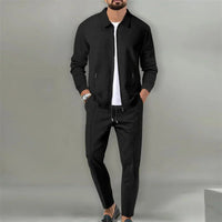 SaneShoppe - 2024 NEW men's tracksuit zipper cardigan running suit men Jacket Pants 2 Piece Set Sports Suit Autumn High Quality Sportswear
