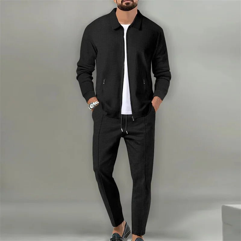 SaneShoppe - 2024 NEW men's tracksuit zipper cardigan running suit men Jacket Pants 2 Piece Set Sports Suit Autumn High Quality Sportswear
