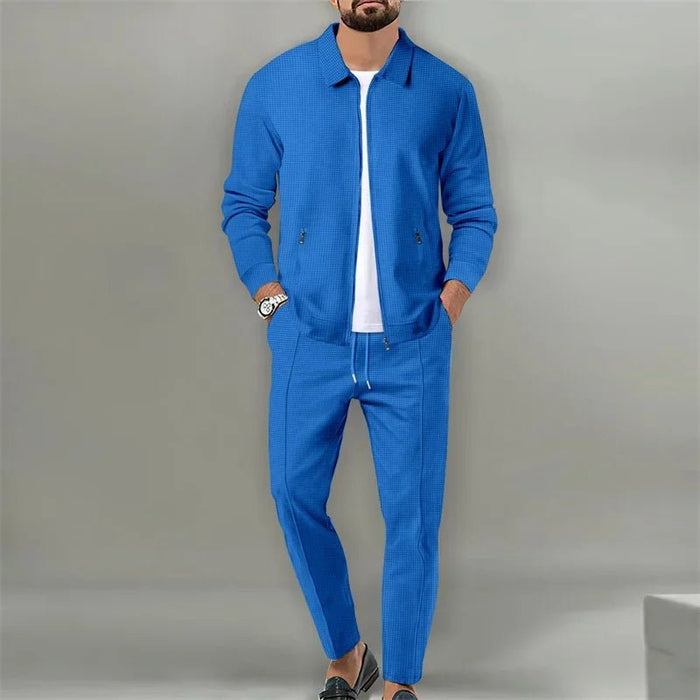 SaneShoppe - 2024 NEW men's tracksuit zipper cardigan running suit men Jacket Pants 2 Piece Set Sports Suit Autumn High Quality Sportswear