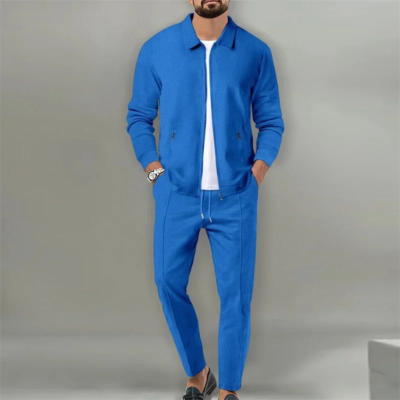 SaneShoppe - 2024 NEW men's tracksuit zipper cardigan running suit men Jacket Pants 2 Piece Set Sports Suit Autumn High Quality Sportswear