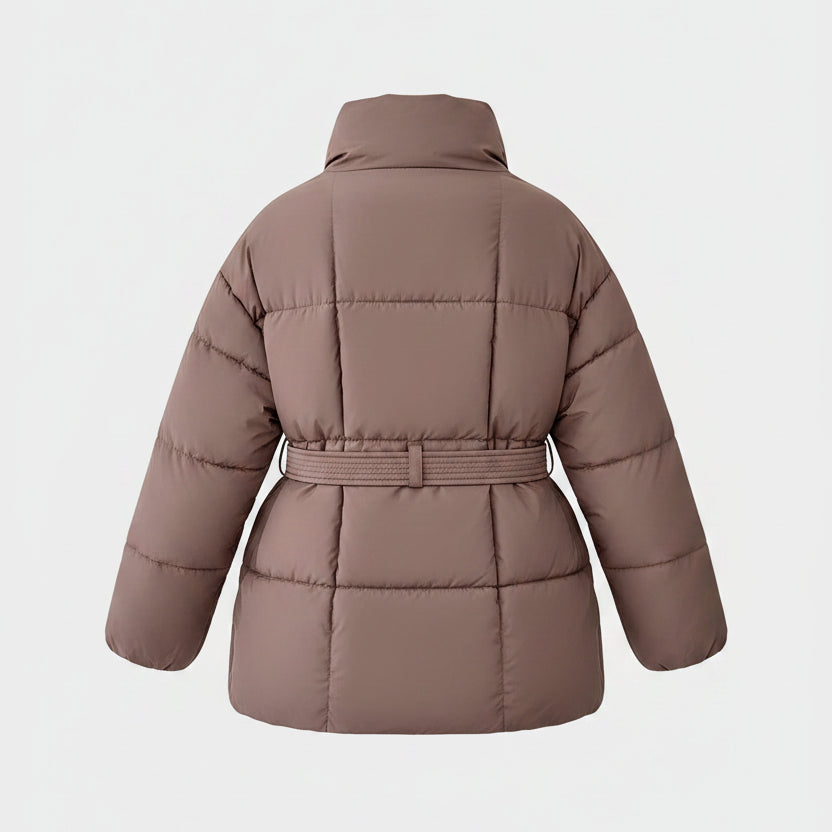SaneShoppe - 2024 With a Belt Jacket Women Winter Jacket Woman Parkas Solid Thicken Warm Female Snow Wear Coat Cotton Padded Outwear Clothes